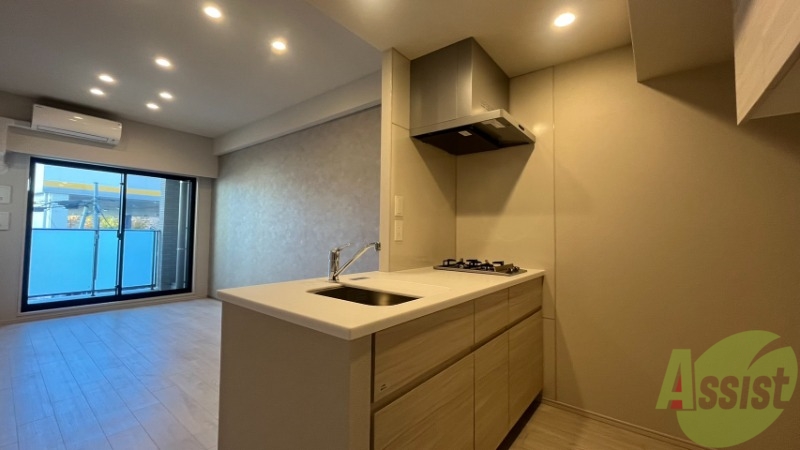 キッチン　キッチンです。２口ガスコンロのシステムキッチンです。