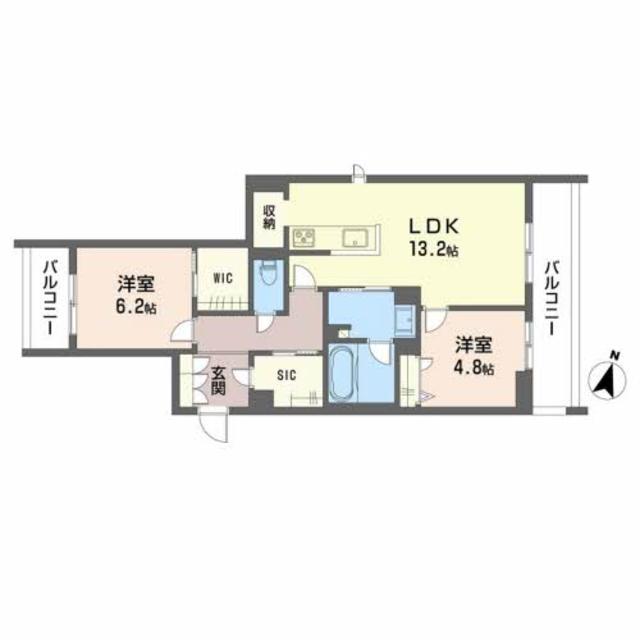 福山市野上町のマンションの間取り