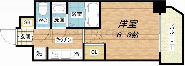 プレサンス扇町駅前の間取り