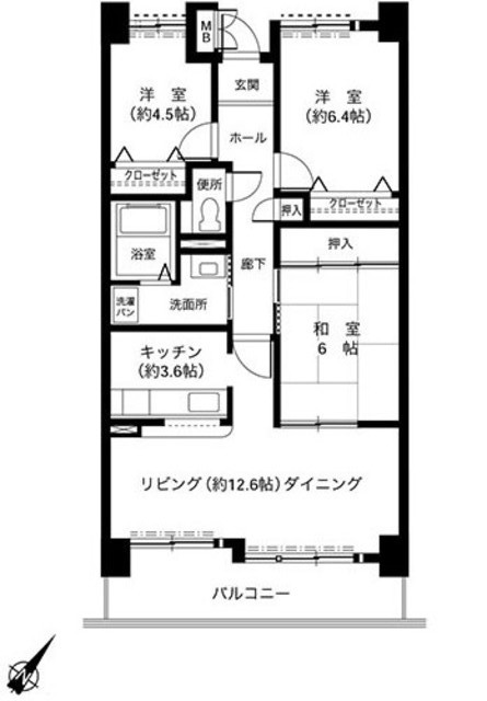 井吹西シティコートの間取り