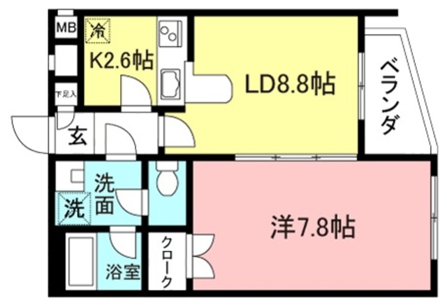 町田市鶴川のマンションの間取り