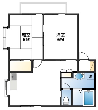 東松山市元宿のアパートの間取り