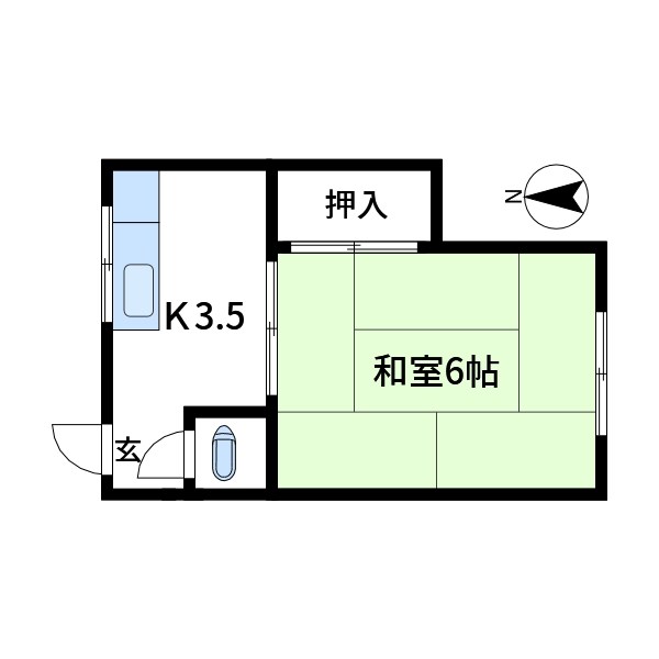 荒川区町屋のアパートの間取り