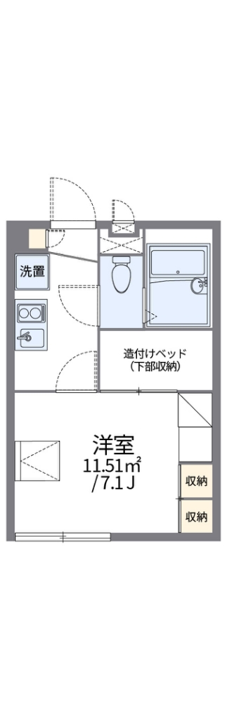 名古屋市緑区桶狭間清水山のアパートの間取り