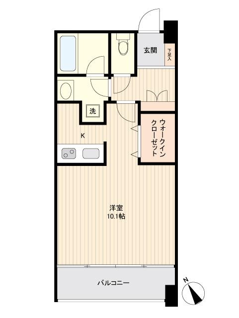 仙台市宮城野区榴ケ岡のマンションの間取り