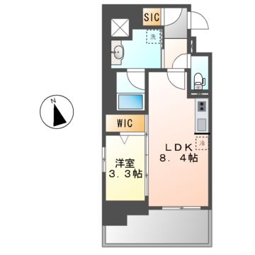 プレサンスロジェ車道駅前NORTHの間取り