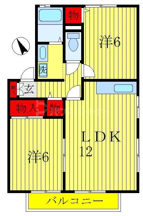 【松戸市松戸新田のアパートの間取り】