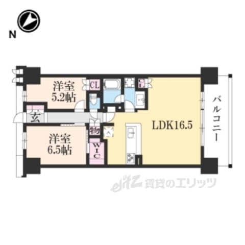 クラッシィハウス京都六地蔵の間取り