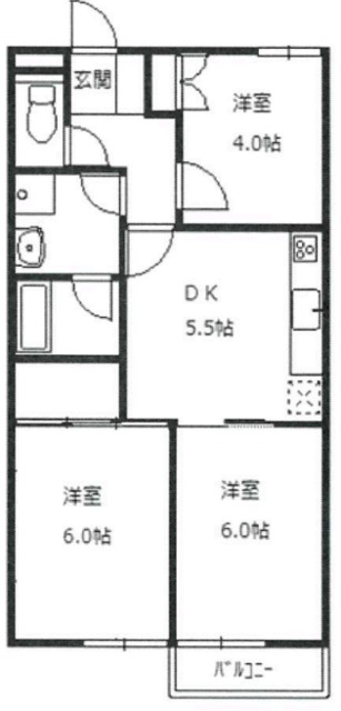 渋谷区本町のマンションの間取り