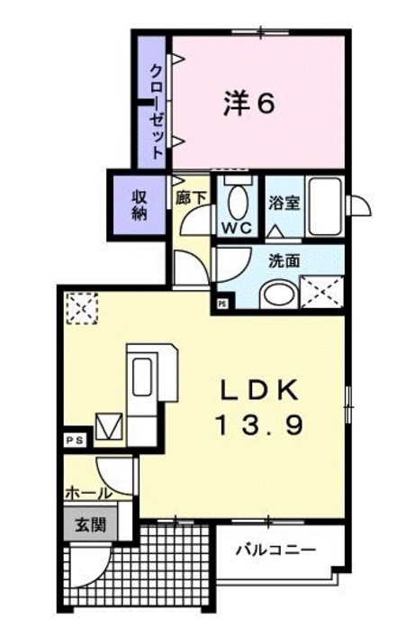 サンレミニオン　Ａの間取り