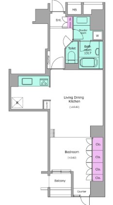 豊島区西池袋のマンションの間取り