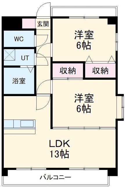 知多郡東浦町大字緒川のマンションの間取り