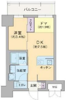 【堺市堺区三宝町のマンションの間取り】