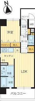 高松市昭和町のマンションの間取り