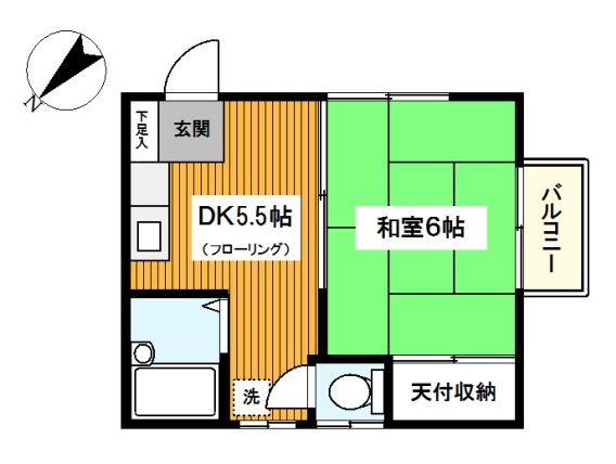 サンヒルズＢ棟の間取り