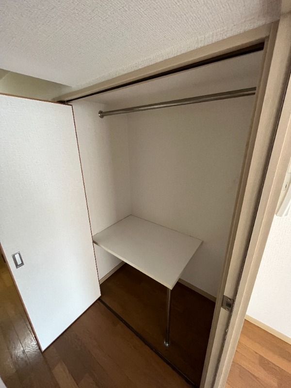 収納　一人暮らしにはちょうど良いクローゼットです