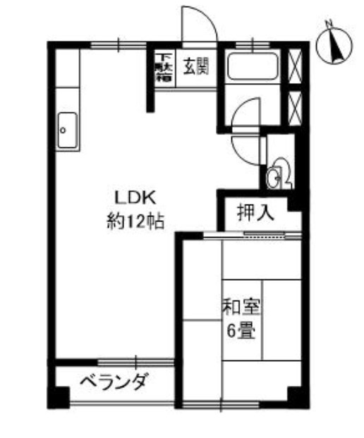 奈良コーポラスの間取り