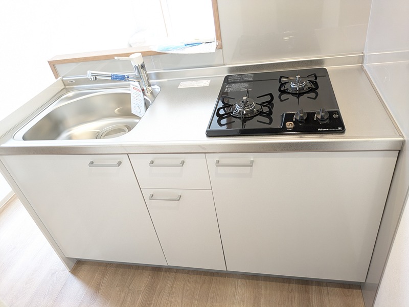 キッチン　システムキッチンガス2口！