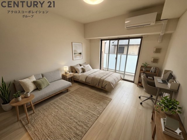 居室・リビング　画像中の家具はAIにより配置加工しているため付属しません