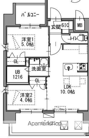 地下鉄七隈線 天神南駅 徒歩5分 13階建 新築の間取り写真