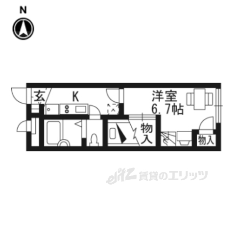 レオパレス二条駅前の間取り写真