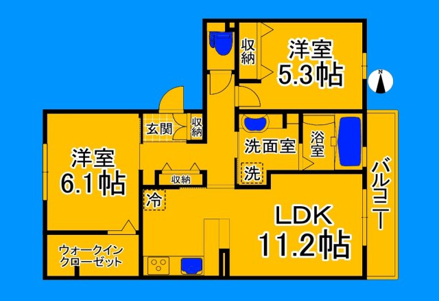 地下鉄御堂筋線 あびこ駅 徒歩12分 3階建 築11年の間取り写真