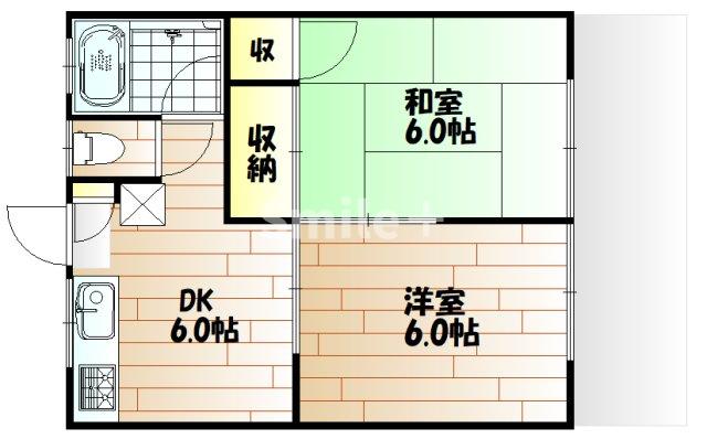 西崎アパートの間取り写真