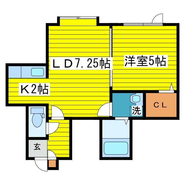 地下鉄東豊線 元町駅 徒歩3分 3階建 築9年の間取り写真