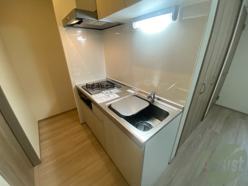 キッチン　キッチンは２口のコンロついていて入居後すぐ使えます