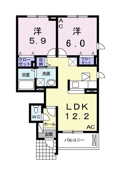 近鉄名古屋線 伊勢朝日駅 徒歩27分 2階建 築15年の間取り写真