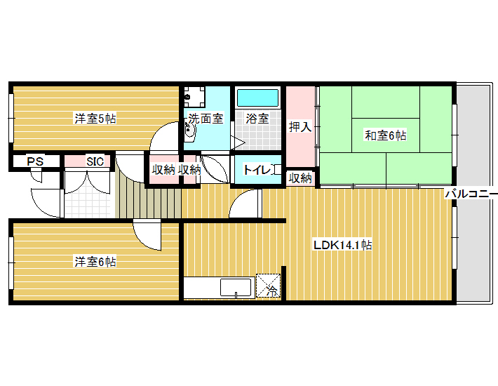 ビューテラスミウラの間取り