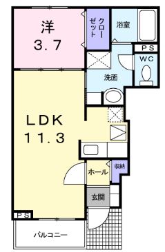 ジェルメみずほAの間取り