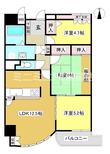 エスポワール蒲郡IIの間取り