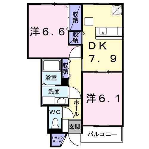 ガルテン　ヒューゲルIの間取り