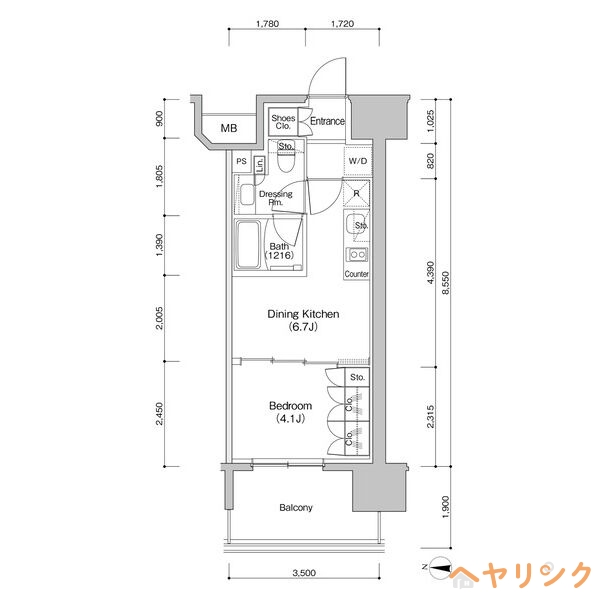 ザ・パークハビオ新栄の間取り