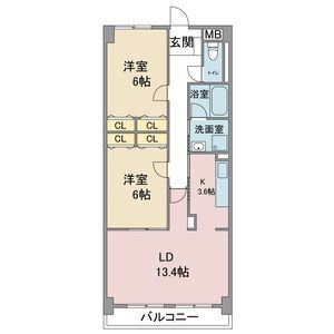 名古屋市守山区本地が丘のマンションの間取り