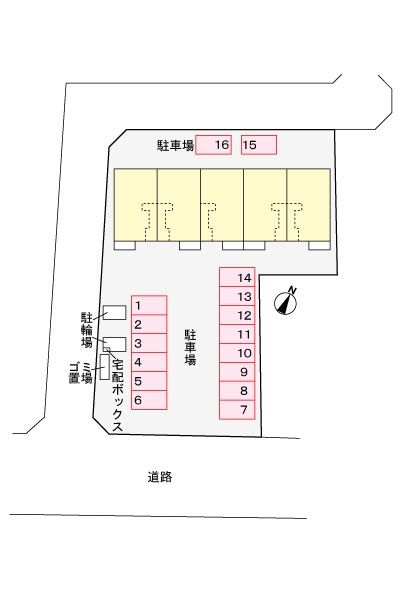 【八千代市島田台のアパートの駐車場】