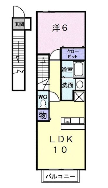 パインビレッジ１０６の間取り