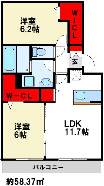 エスポワール水城の間取り