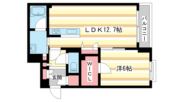 香芝市五位堂のアパートの間取り