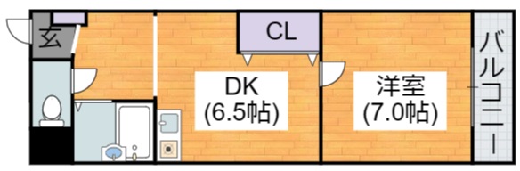 大阪市平野区長吉出戸のマンションの間取り