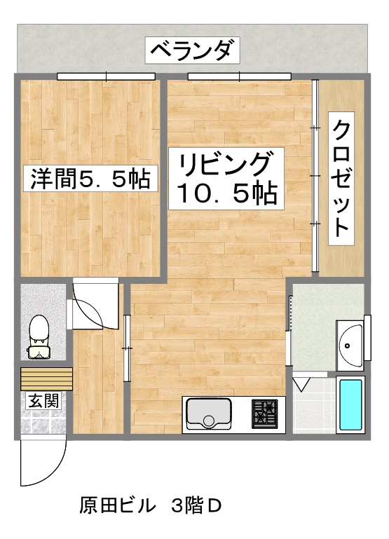 長崎市城栄町のマンションの間取り