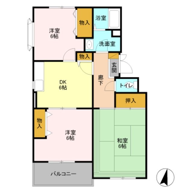 さいたま市大宮区三橋のアパートの間取り