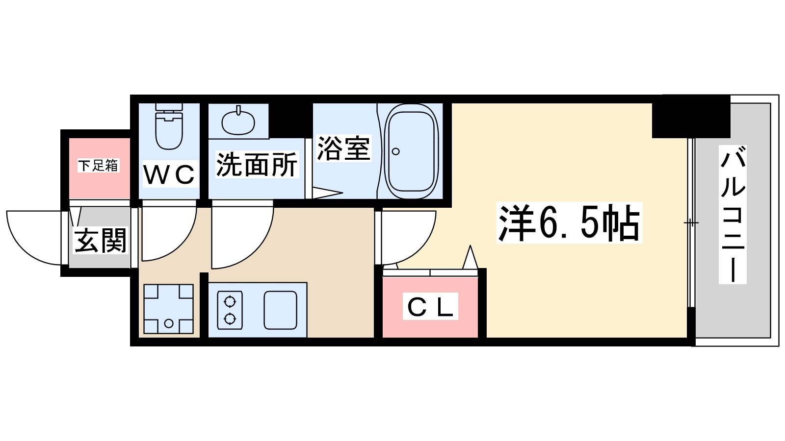 【プレサンス梅田北ディアの間取り】