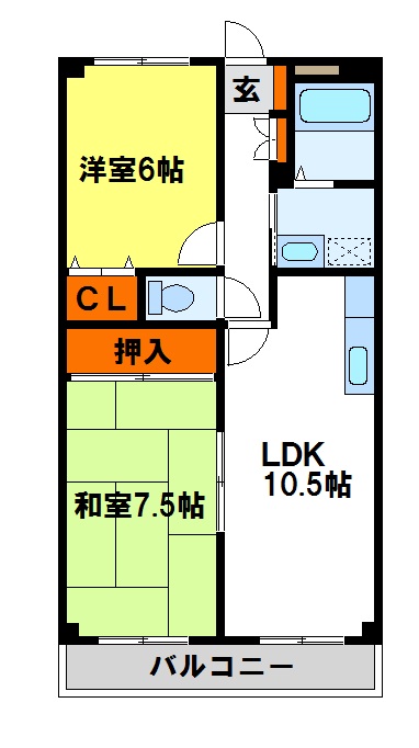 サンライズ天拝の間取り