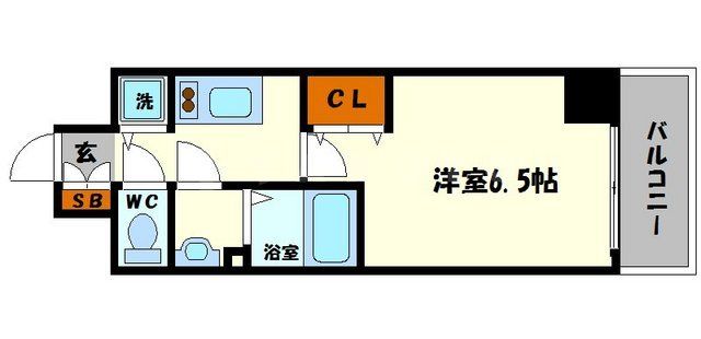 【大阪市中央区道修町のマンションの間取り】