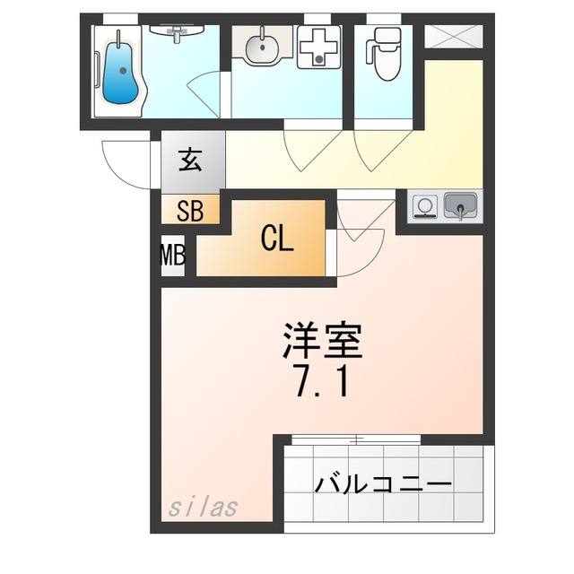 【尼崎市杭瀬本町のアパートの間取り】