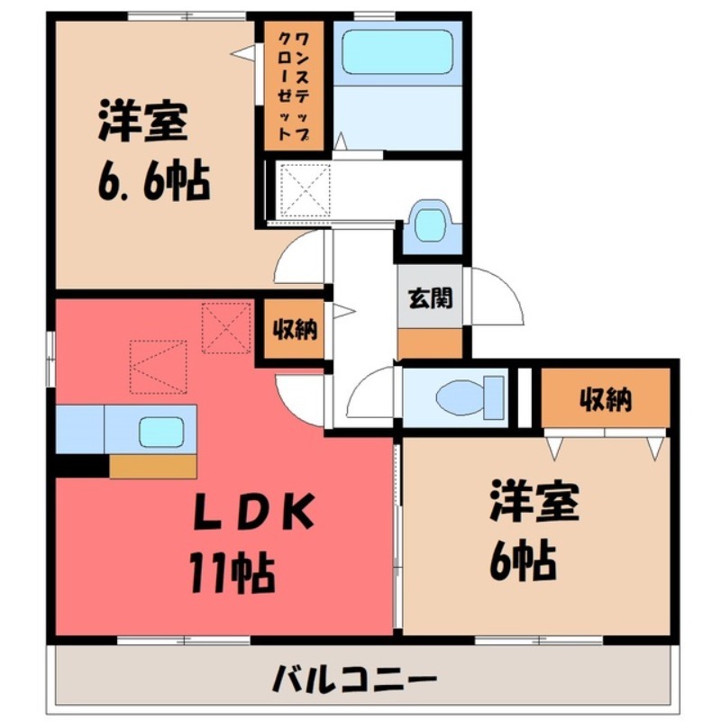 【グランビューコート Aの間取り】