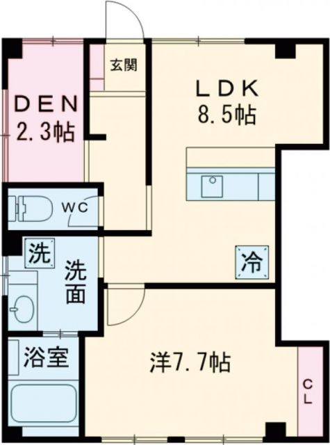 【豊川市三蔵子町のアパートの間取り】