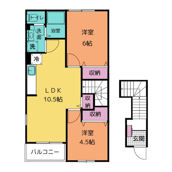 キャメロット御殿場Ａの間取り